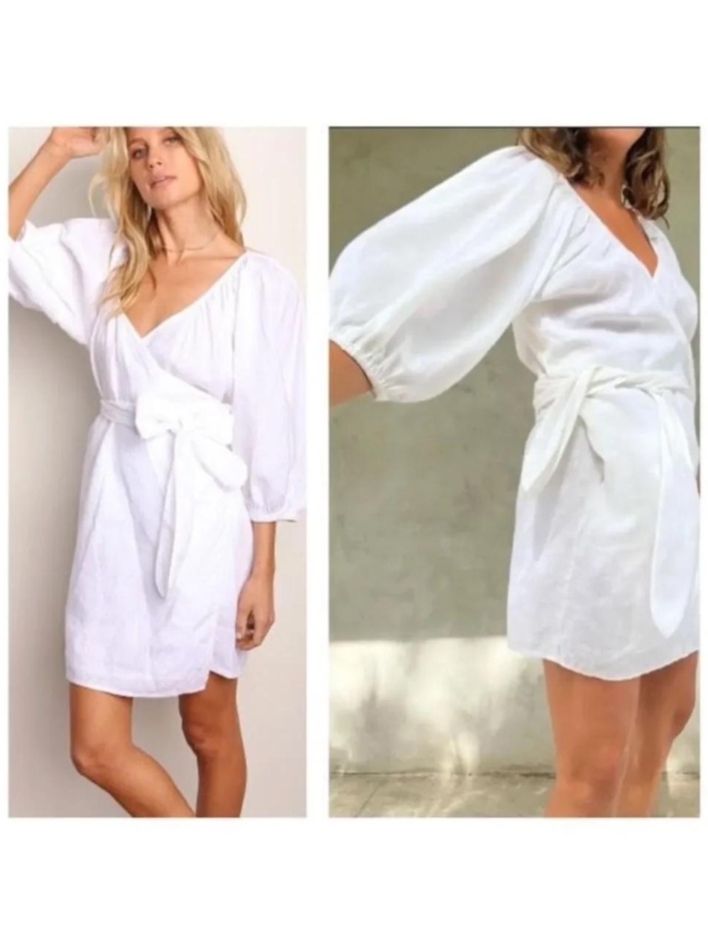 Mara Hoffman Swim Linen Wrap Dress - size S